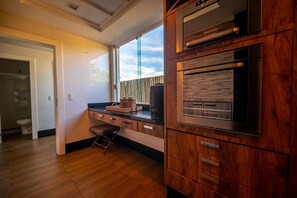 Deluxe House, Private Pool | Private kitchen | Fridge, microwave, oven, stovetop
