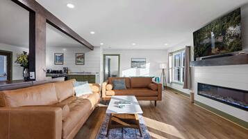 Fernseher, Kamin, Videospiele, Bücher