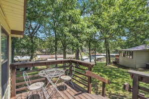 Outdoor dining - Lake Front Home on Grand Lake w/ Private Dock! (Grove)