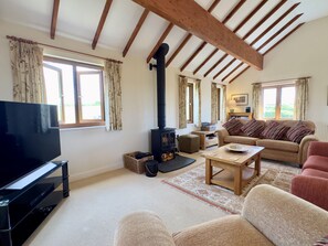 Fireplace, DVD player