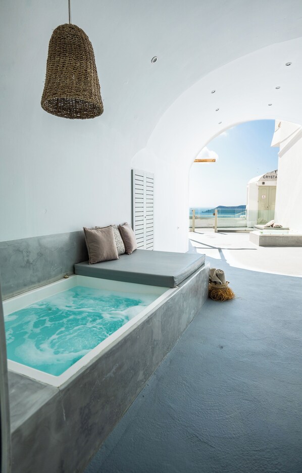 Suite Standard, bain à remous, vue mer | Vue de la chambre