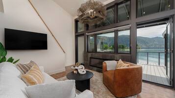 Fireplace, stereo