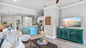 House, Multiple Beds, Patio, Garden View (Beach Please) | Living area | 42-inch flat-screen TV with digital channels