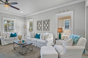 House, Multiple Beds, Patio, Garden View (Beach Please) | Living area | 42-inch flat-screen TV with digital channels