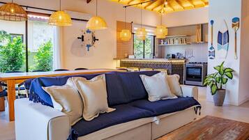 Villa | Living area | 32-inch Smart TV with digital channels
