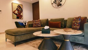 Deluxe Condo | Living area