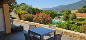 Outdoor dining - Studio Dolce Vita B2 with pool and terrace (Propriano)