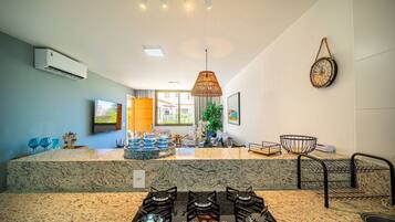 豪華獨棟房屋, 4 間臥室, 空調 | 用餐區