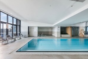 Take a break from the buzz with a relaxing swim in the shared indoor pool.

