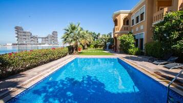 Premium Villa, 6 Bedrooms, Private Pool, Beach View | Terrace/patio
