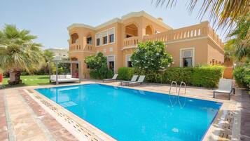 Premium Villa, 6 Bedrooms, Private Pool, Beach View | In-room safe, desk, laptop workspace, iron/ironing board