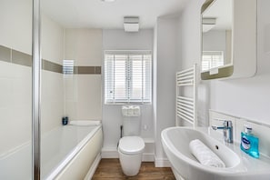 Hair dryer, towels
