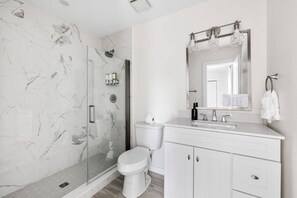 Shower, hair dryer