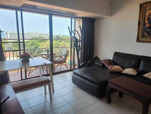 Apartamento, 1 quarto, para fumantes | Sacada