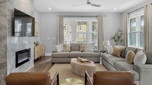 House, Multiple Beds, Patio, Garden View (Queen Palm) | Living area - Inlet Beach Retreat With Rooftop Views, 4 Bikes + Free Attraction Tickets! (Panama City Beach)