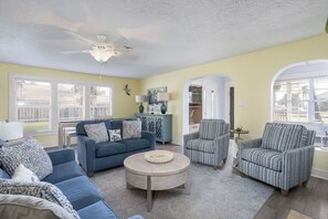 Tv, pejs, bøger, kontorer