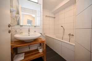 Hair dryer, towels