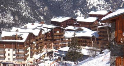 Centre station, 5ème étage, balcon, casier à ski, 19m², Valfréjus