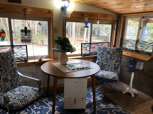 Mountain, WI. Private 2 bdrm cabin w 2 baths. on ATV trail, Pets ok. Firepit.