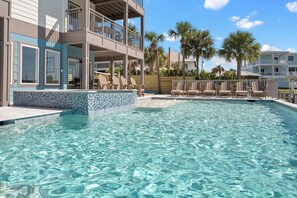 Outdoor pool, a heated pool