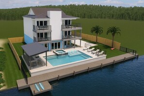 室外游泳池，恒温泳池