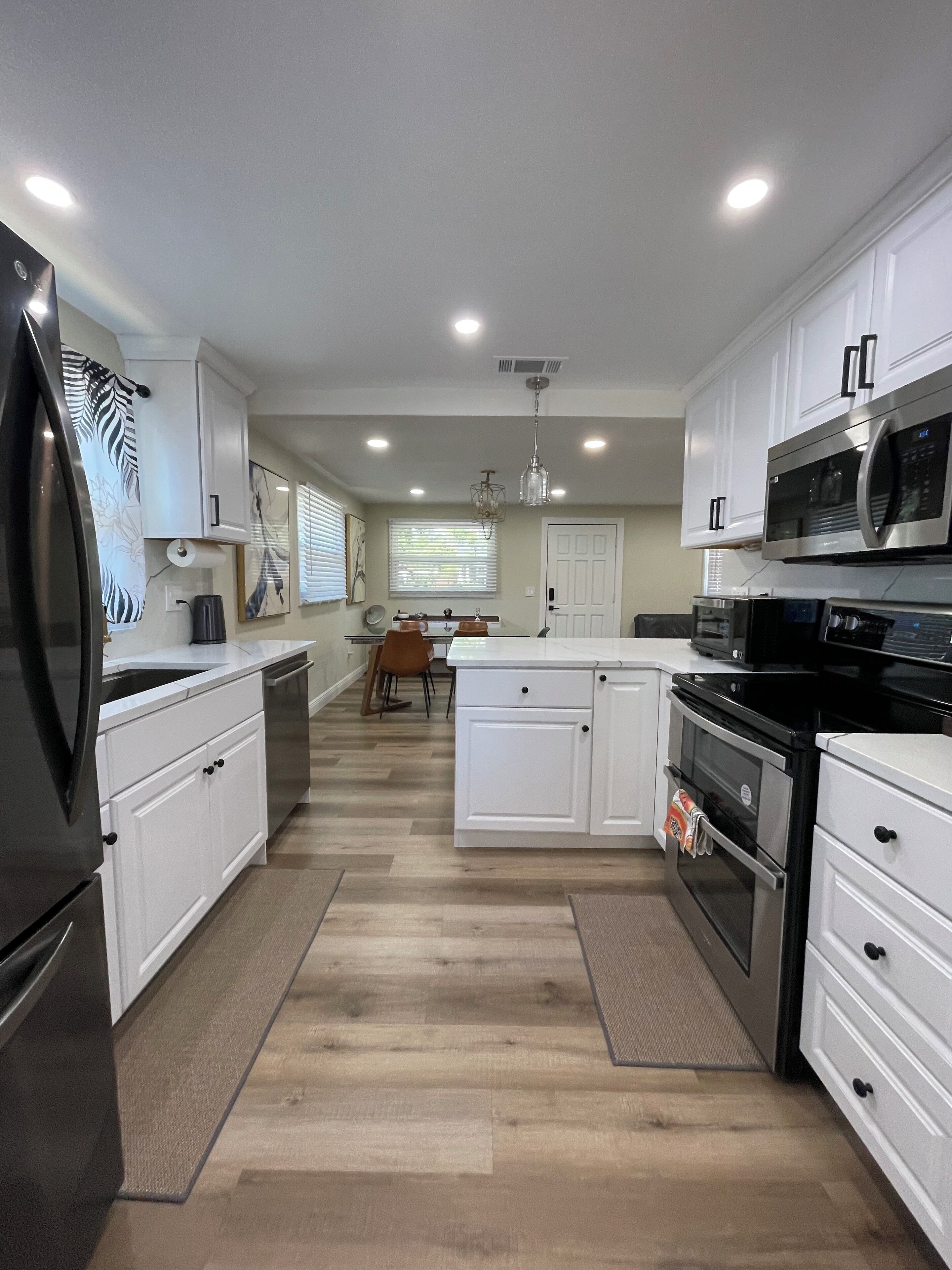 Microwave, oven, stovetop, dishwasher