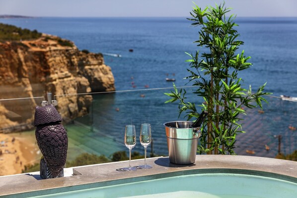 Apartment | Exterior - Apartment Overlooking Benagil Beach With Pool (Lagoa)