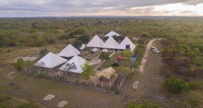 Welcoming 13-bedroom campground in Saadani National Park.