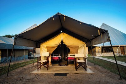 Welcoming 13-bedroom campground in Saadani National Park.
