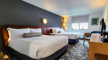 Monolocale Deluxe, 2 letti queen, vista città | Biancheria in cotone egiziano, biancheria da letto di alta qualità