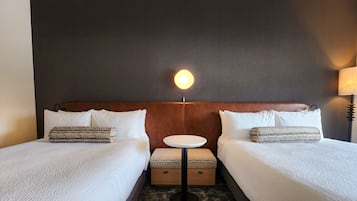 Deluxe-Studio, 2 Queen-Betten, Stadtblick | Bettwäsche aus ägyptischer Baumwolle, hochwertige Bettwaren