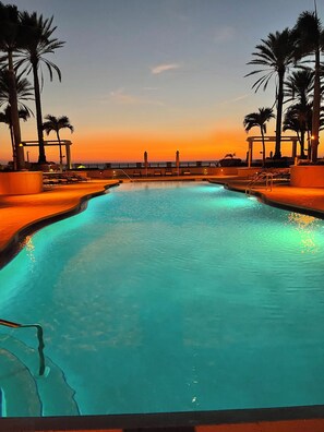 屋外プール、温水プール