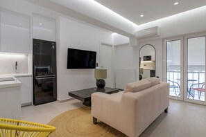 Căn hộ Deluxe, quang cảnh thành phố | Khu phòng khách