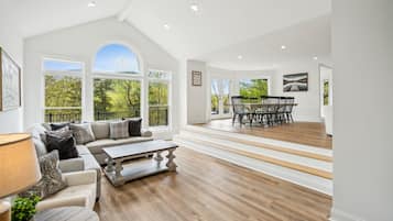 TV connectée, cheminée, jeux vidéo, livres