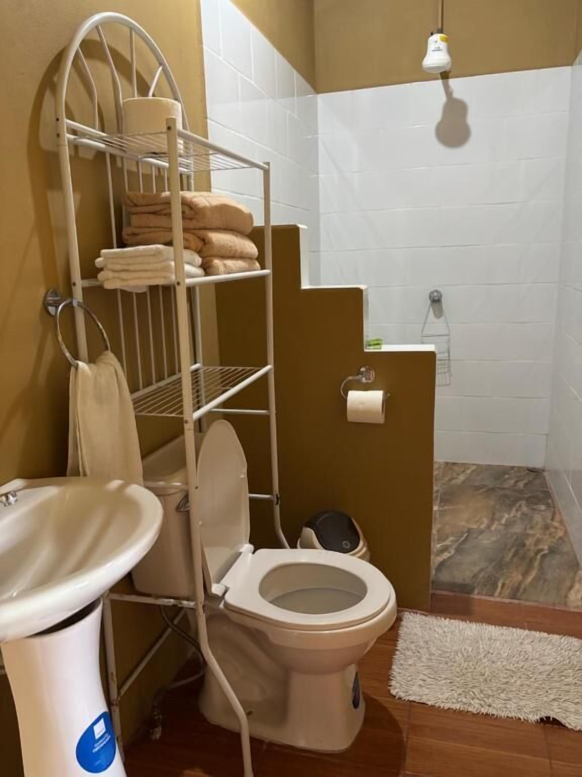 Towels, soap, toilet paper