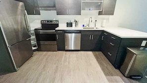 Microwave, oven, stovetop, dishwasher