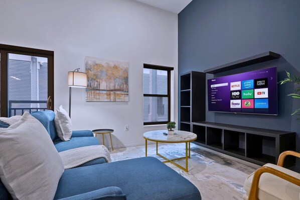 TV, fireplace, foosball, offices