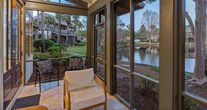 Serene Pondfront Stay w/ View, Pool Access, & Walk to Baytowne Wharf