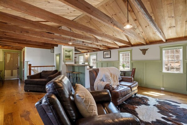 Interior - Rustic Beauty, Fireplace, Cows & Mountain Views (Gilmanton)