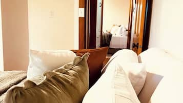 2 bedrooms, iron/ironing board, travel crib, WiFi