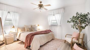 3 bedrooms, iron/ironing board, travel cot, WiFi