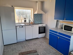 Fridge, oven, dishwasher, coffee/tea maker