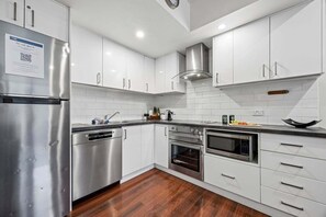 Microwave, oven, stovetop, dishwasher