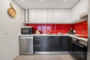 Microwave, oven, stovetop, dishwasher