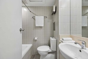 Towels, soap, shampoo