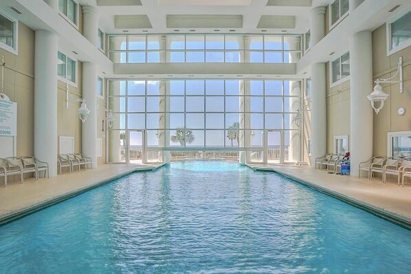 Indoor pool, a heated pool