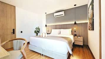 Standard Double Room, City View | Minibar, in-room safe, individually decorated, individually furnished