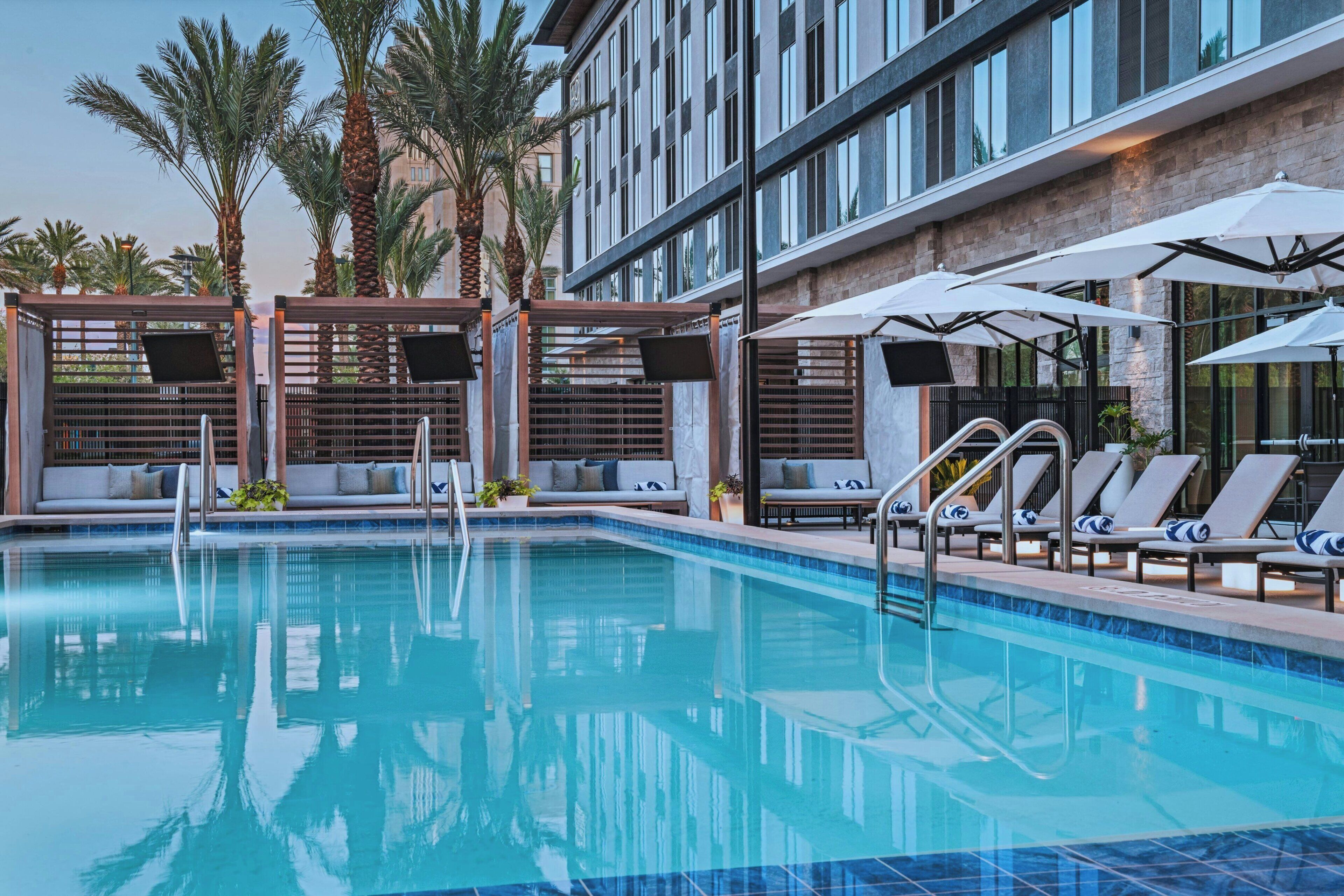 Outdoor pool, pool cabanas (surcharge), pool umbrellas