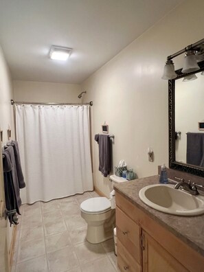 Hair dryer, towels, soap, toilet paper - Charming 3-bedroom cottage in Onekama, town between two lakes (Onekama)