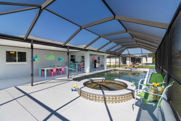 A heated pool